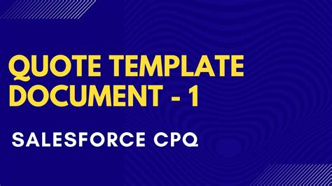 custom quote template salesforce